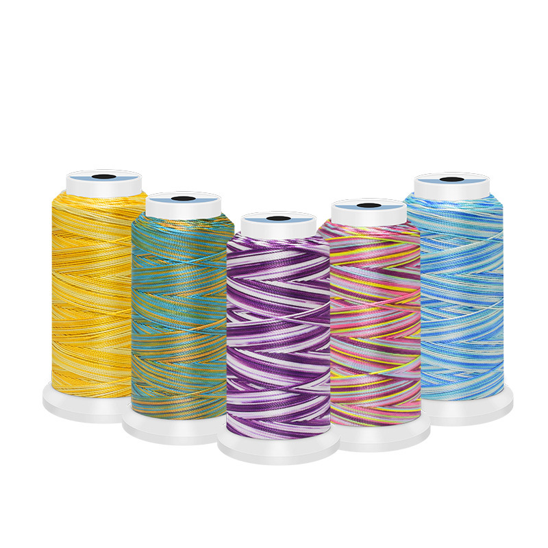 Sewing Thread In Textile - 0.5/0.8/1Mm Poliester Warna Pelangi DIY Bordir